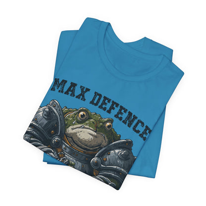 Anxiety Frog Graphic Tee — "Max Defence, Max Anxiety"