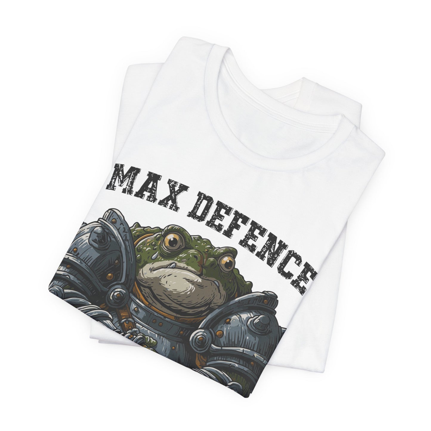 Anxiety Frog Graphic Tee — "Max Defence, Max Anxiety"