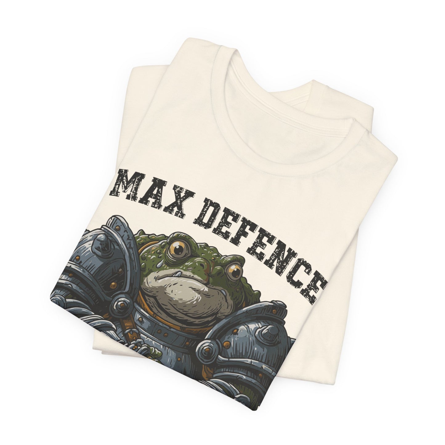 Anxiety Frog Graphic Tee — "Max Defence, Max Anxiety"