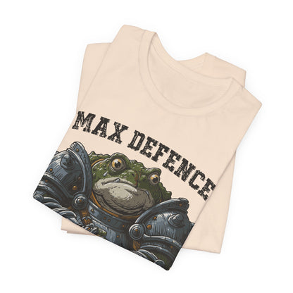 Anxiety Frog Graphic Tee — "Max Defence, Max Anxiety"