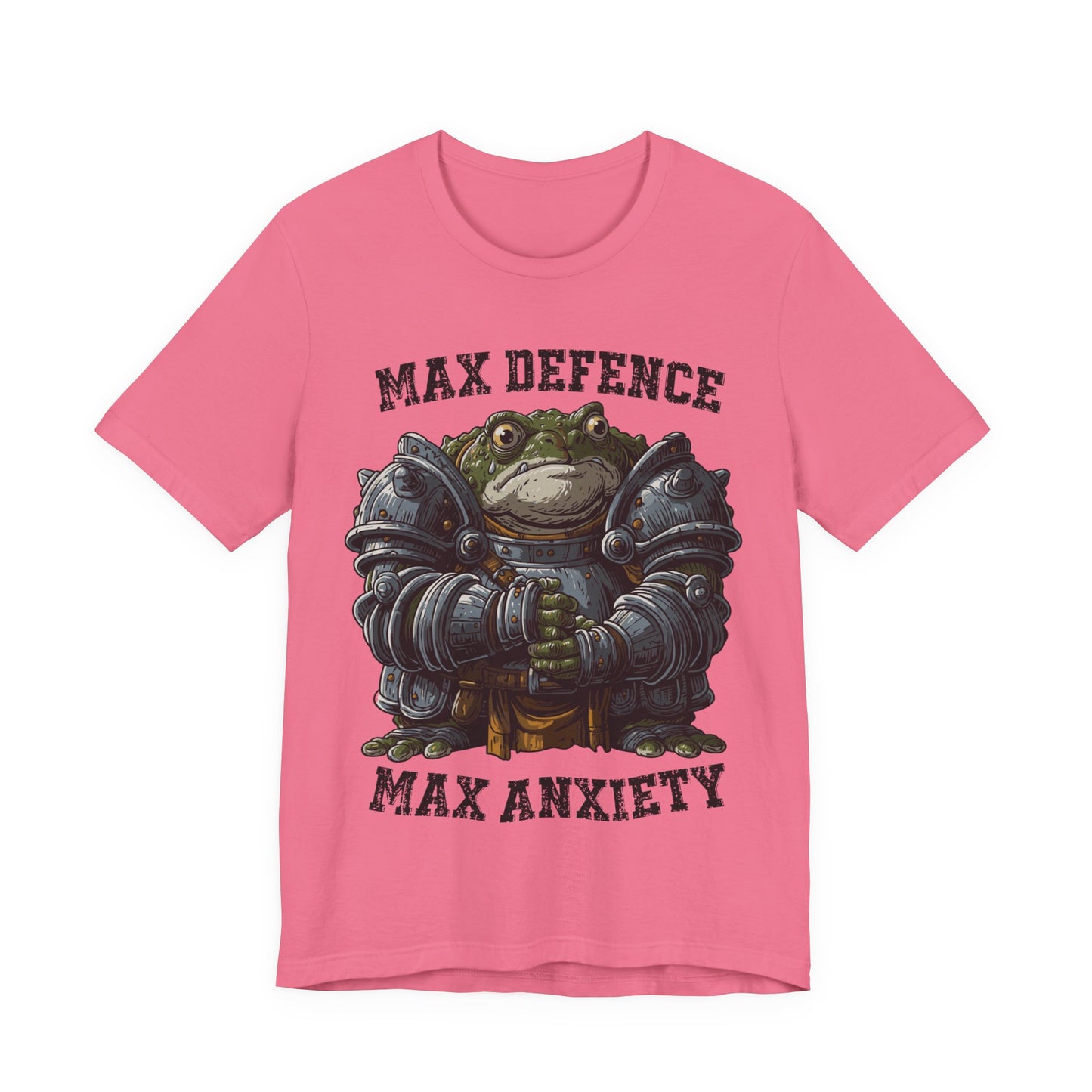 Anxiety Frog Graphic Tee — "Max Defence, Max Anxiety"