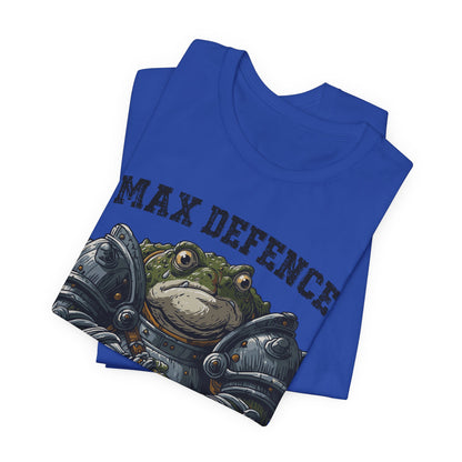 Anxiety Frog Graphic Tee — "Max Defence, Max Anxiety"
