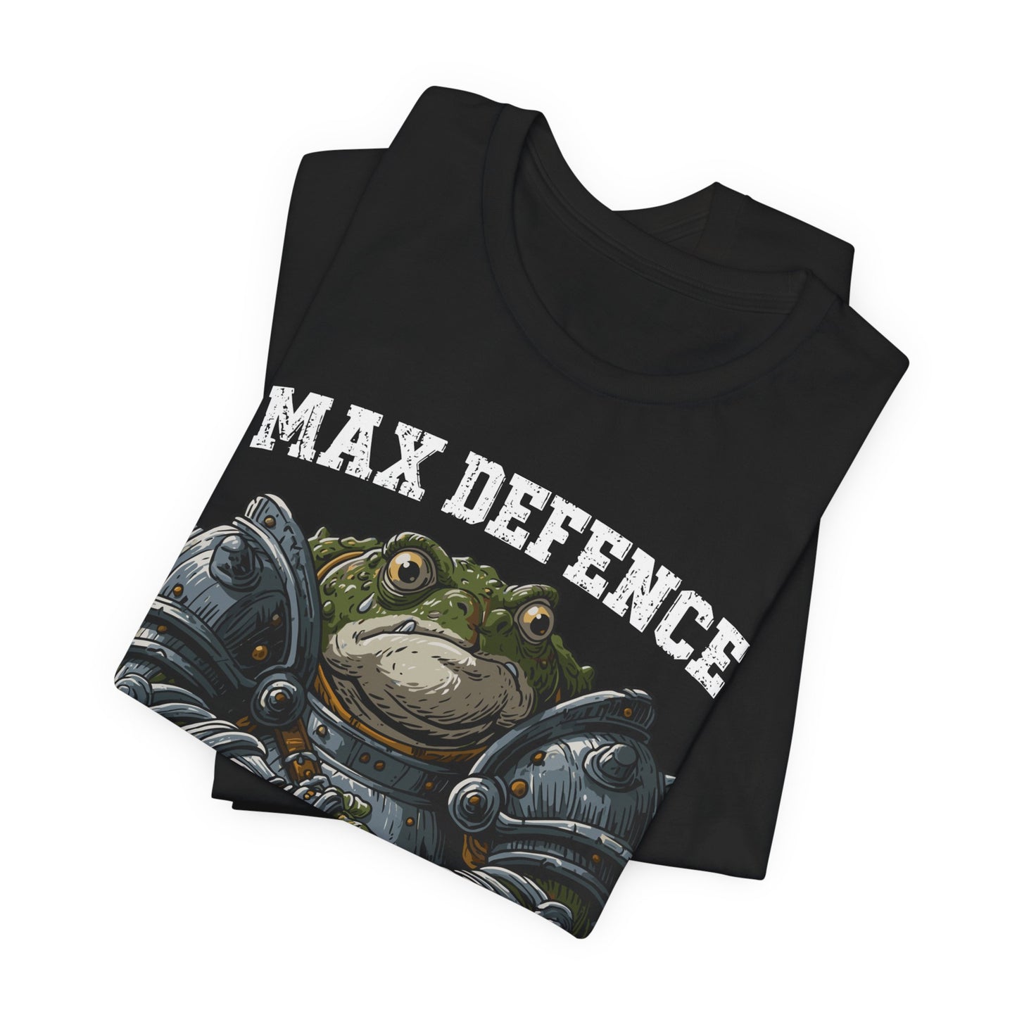 Anxiety Frog Graphic Tee — "Max Defence, Max Anxiety"
