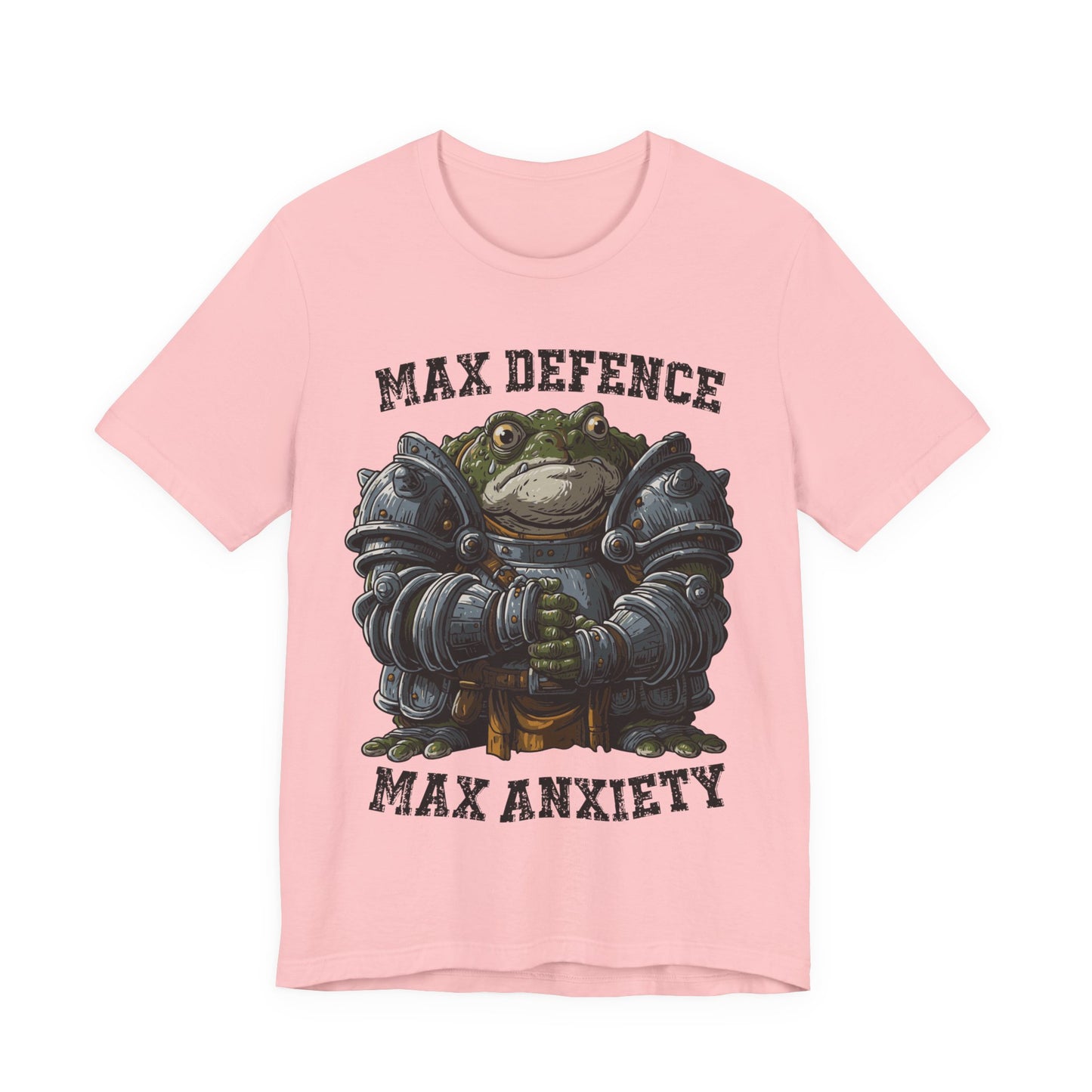 Anxiety Frog Graphic Tee — "Max Defence, Max Anxiety"